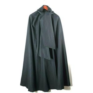Samuel Martin Medium Black Cape Vintage 1960s Coat